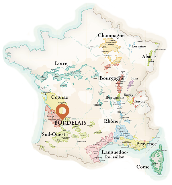 Карта Франции. Виноградники