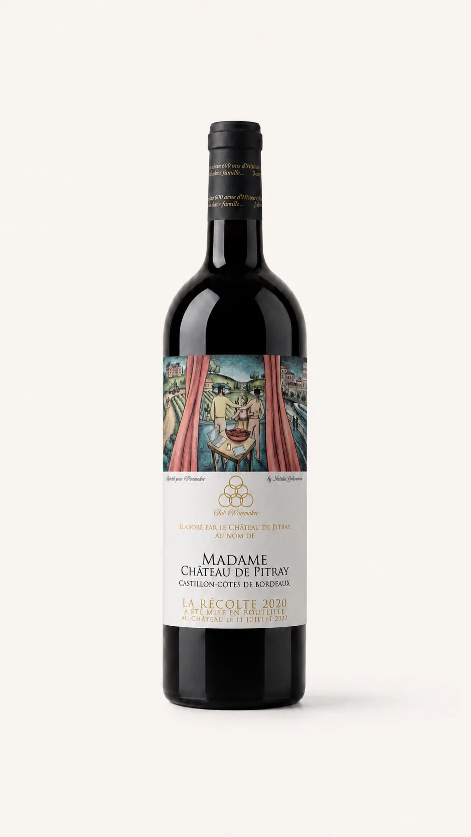 Вино Madame 2020, Château de Pitray, 6 бутылок 0,75л — именное вино iWinemaker